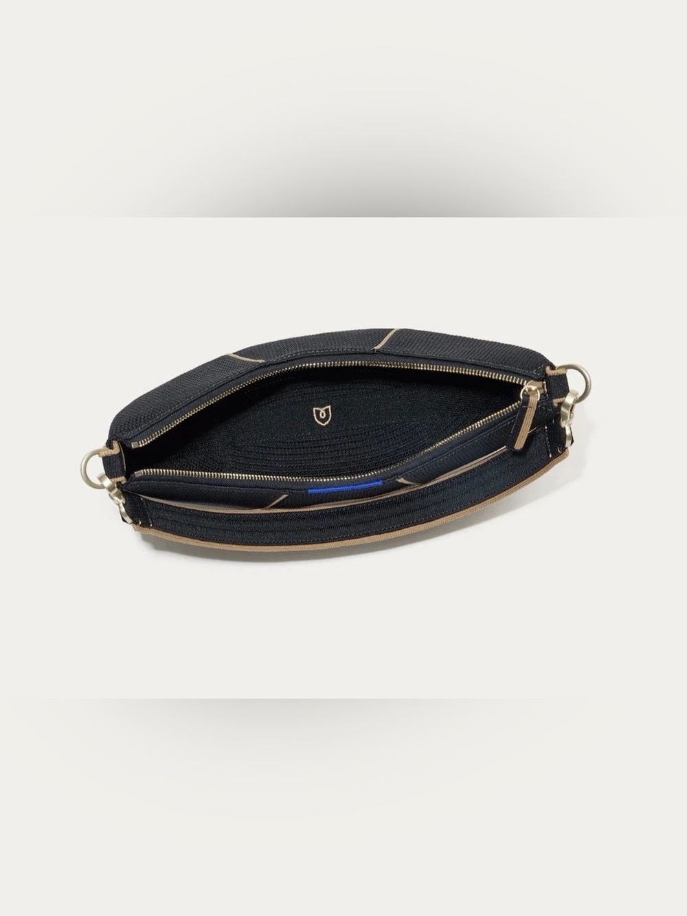 Rothy's The Crescent Bag Black/Brown with Detachable Strap, NEW WITH TAG - Picture 4 of 11